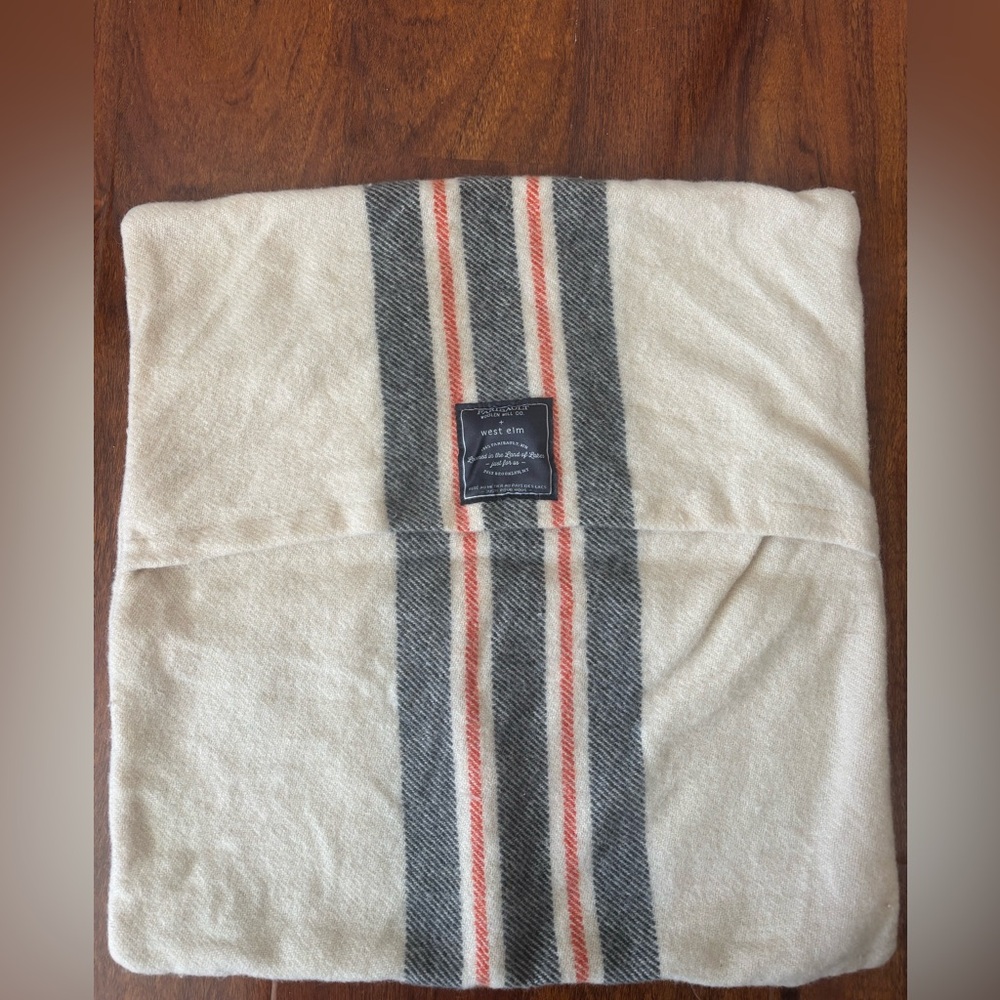 West Elm + Faribault Woolen Mill Co Pillow Cover 18” x 18” Cabin Cottage